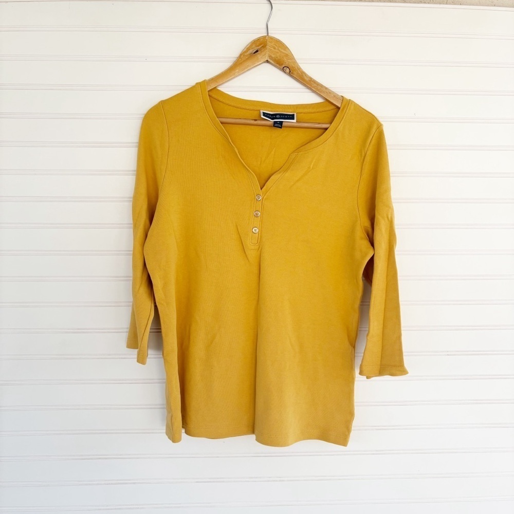 Karen Scott Yellow Blouse for Effortless Style